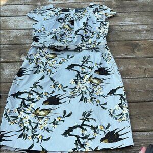 Peony Floral Print Womens Dress fits US 8-10
